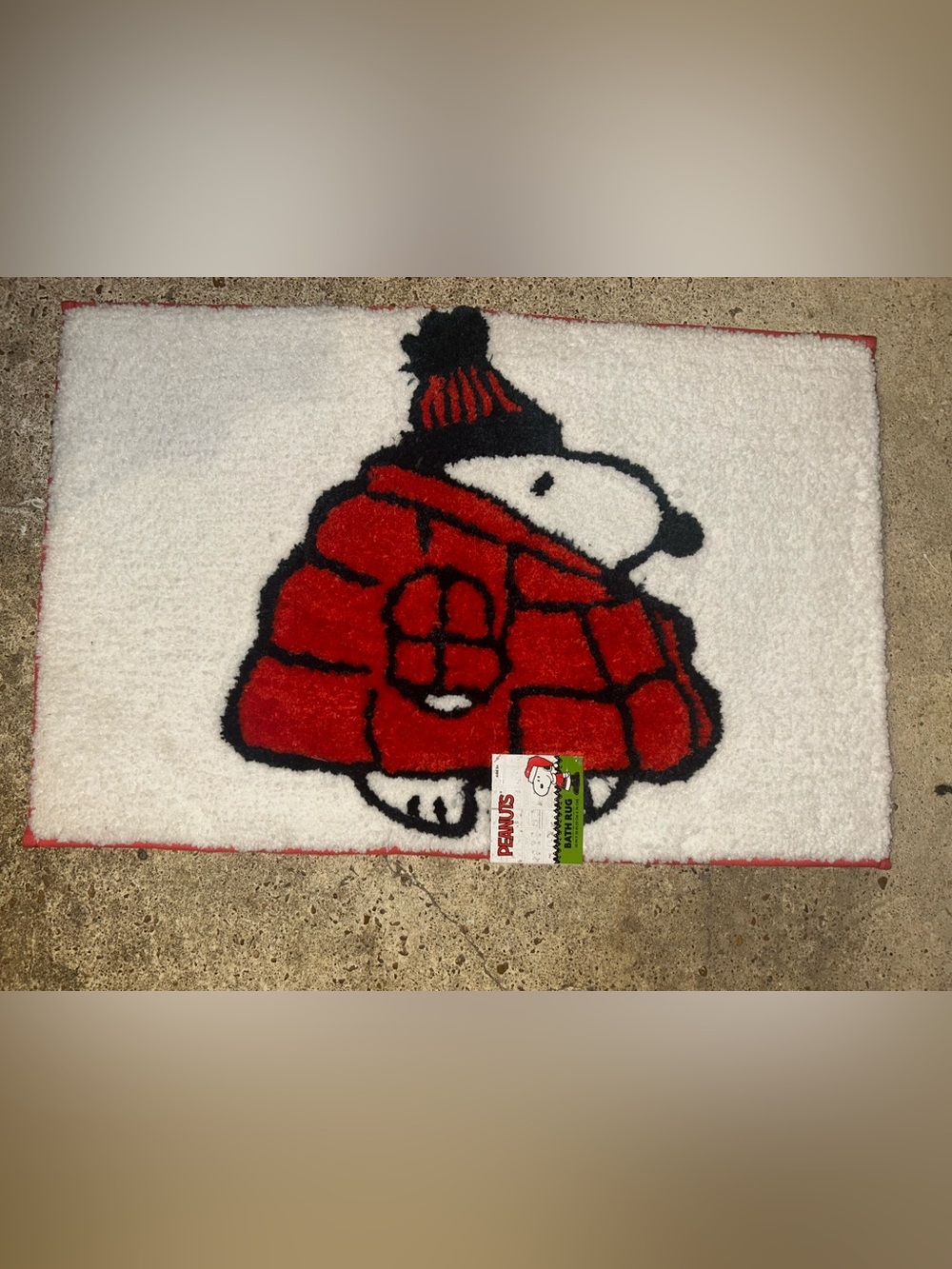 Peanuts Snoopy Christmas Bath Rug